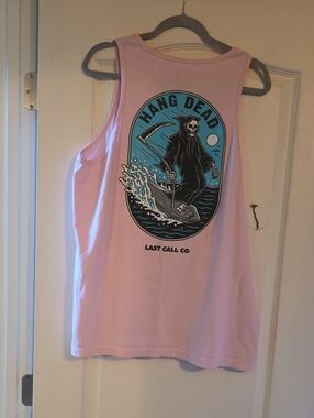 Light Pink Graphic Tank Top - Unbranded
